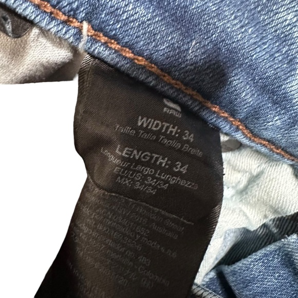 G-Star 3301 Slim Men's Blue Denim Jeans Size 34x34 - Picture 5 of 9